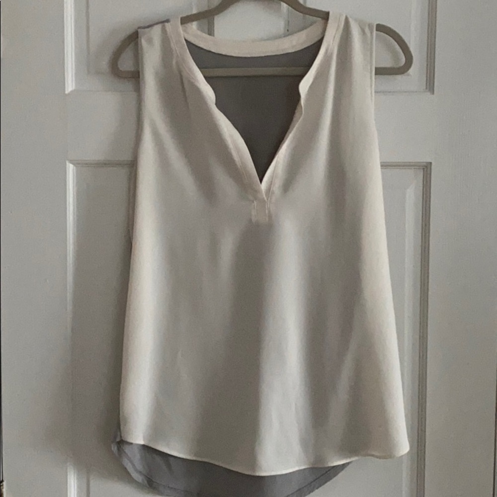 LOFT Two Tone Satin sleeveless blouse